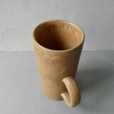 Natural tone stoneware vase