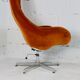 Space age chair, fiberglass, orange velvet, circa 1970s