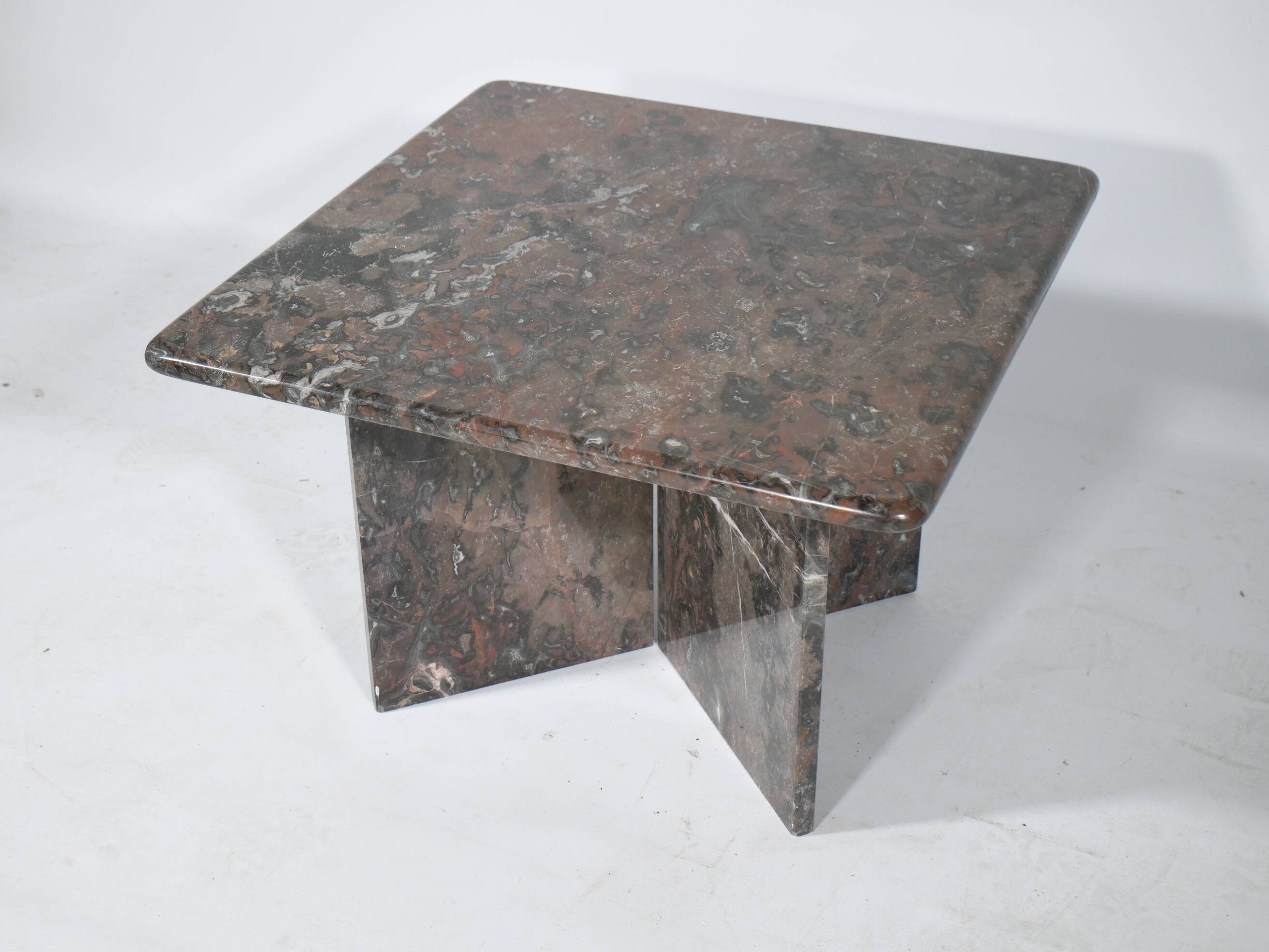 Table basse en marbre véritable vintage des années 1970