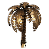 Palm wall lamp Golden Metal Year 70's