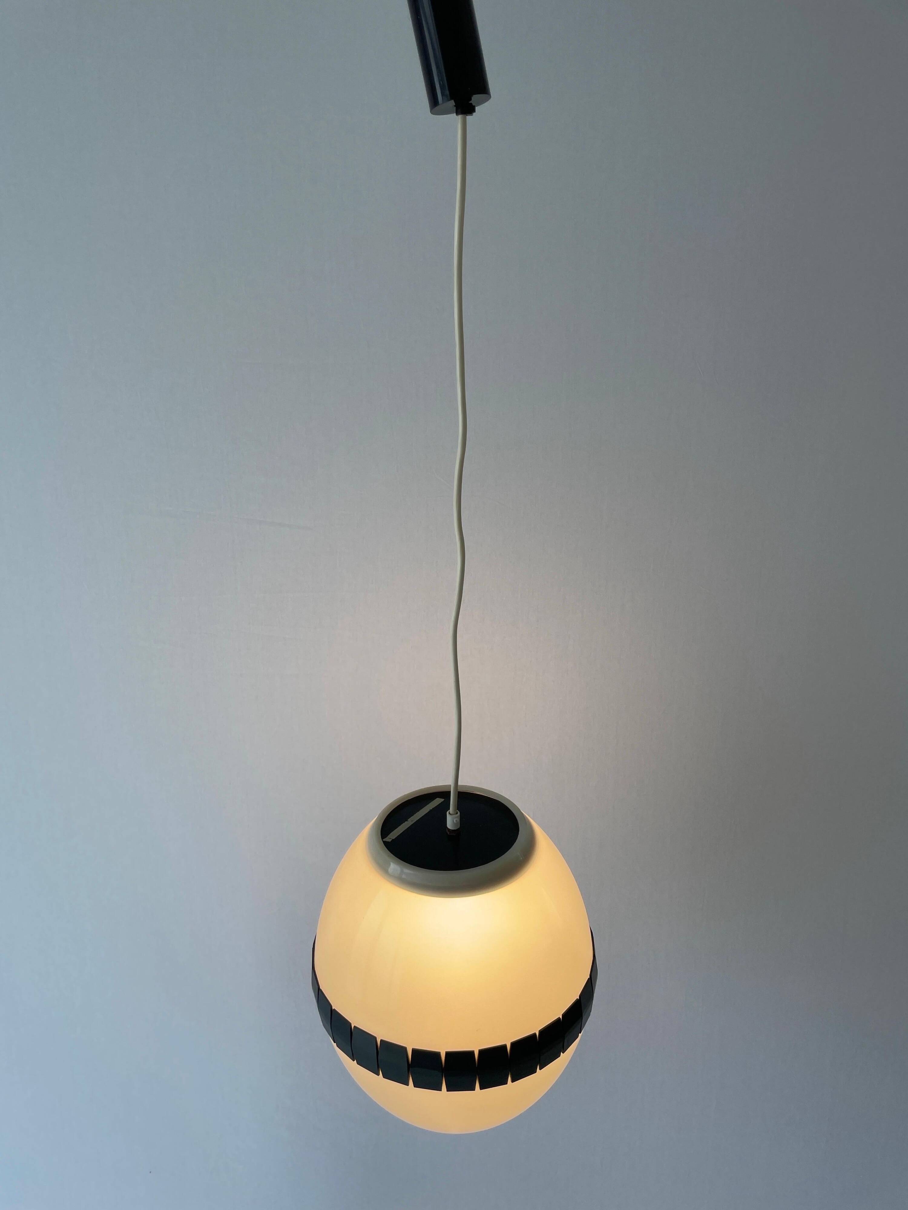 Plexiglass ceiling light in the shape of an egg, 1960s, Italy
