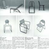 6 Chairs Design by Robert Mallet-Stevens (design from 1930) Production Pallucco Rome On License Ecart