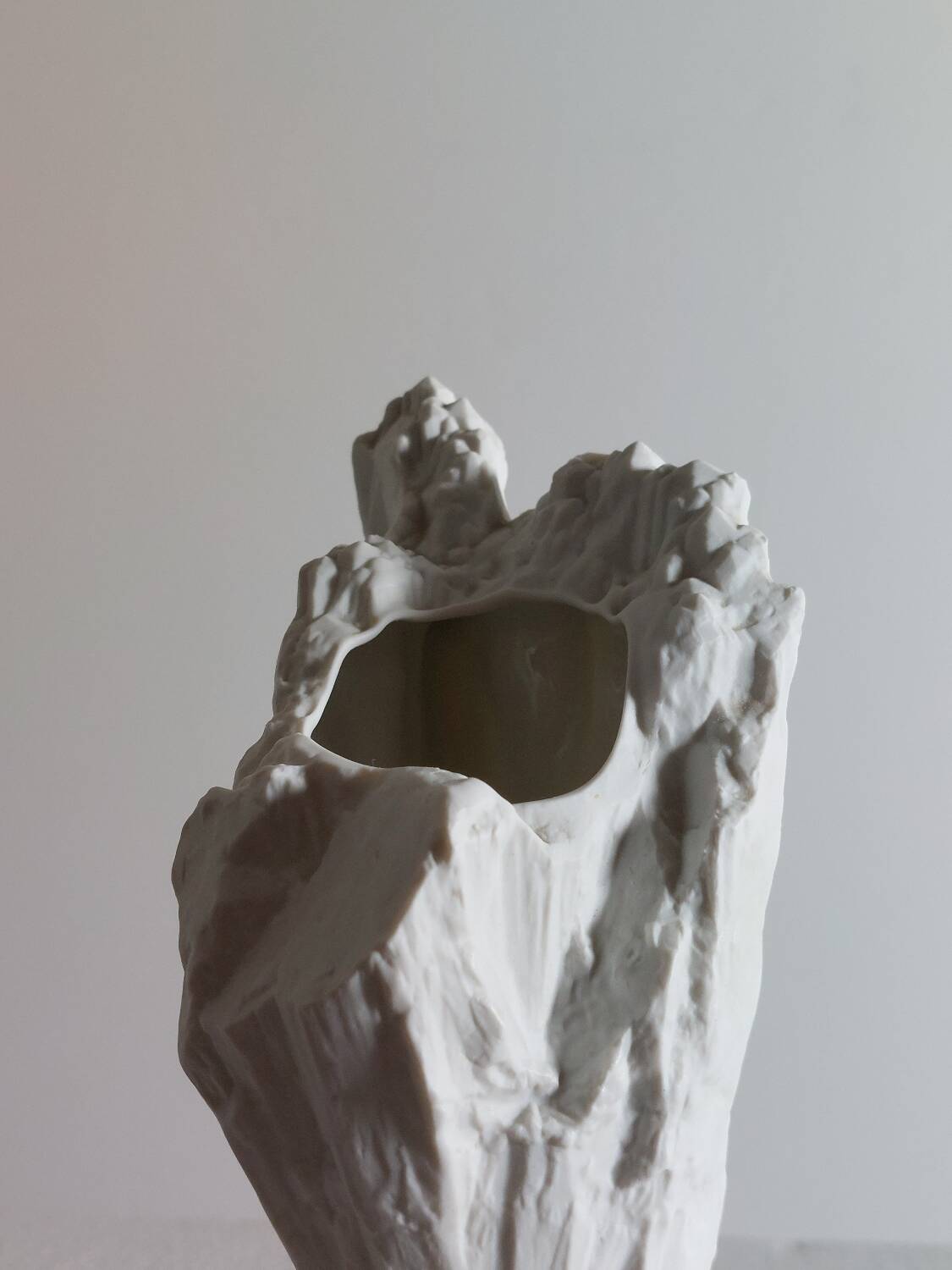 Biscuit porcelain vase, mid-20th century