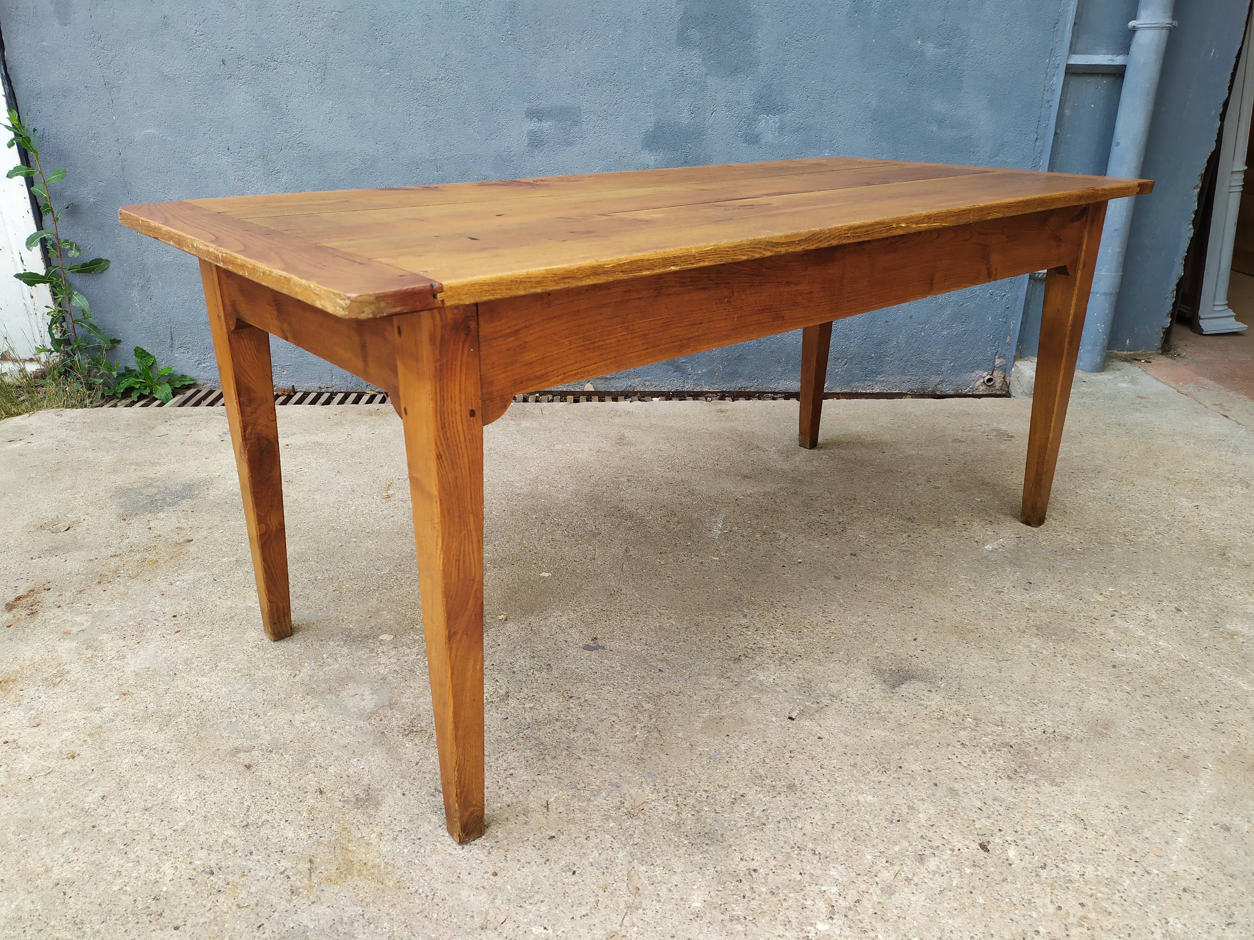 Table de ferme en chêne