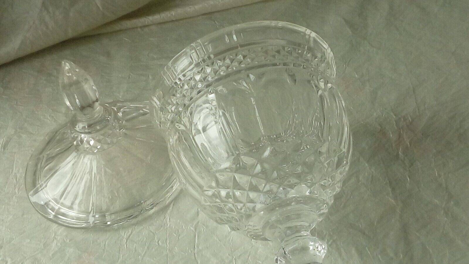 Louis Philippe style glass candy sugar bowl