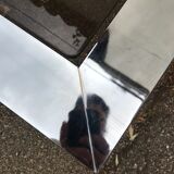 Coffee table vintage chrome glass circa 1970
