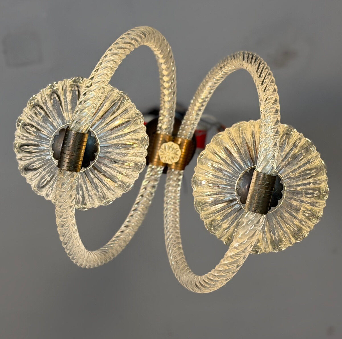 Venetian glass chandelier from Murano, circa 1950.