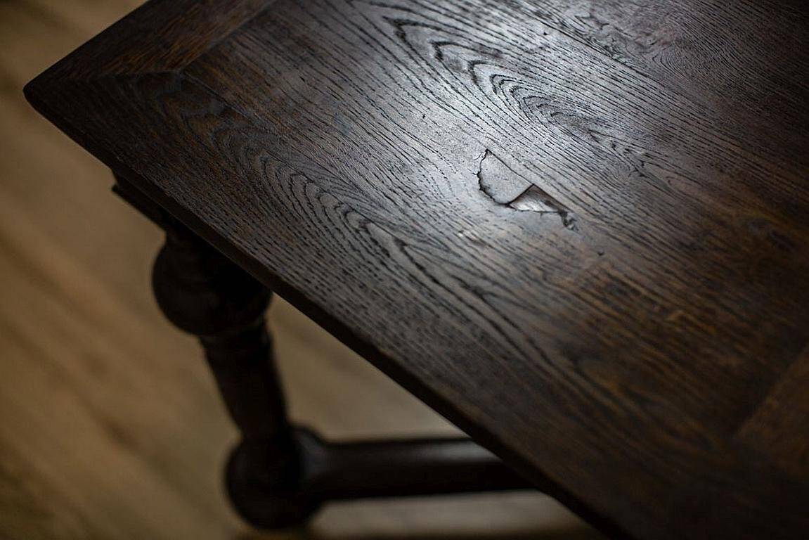 Antique Rectangular Oak Dining Table, 1890s