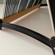 Vintage record stand, vinyl record holder, Plattofix Germany, black white, 50 records