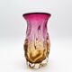 Vase Studio Glass Josef Hospodka Chribska Sommerso Feuille Argent