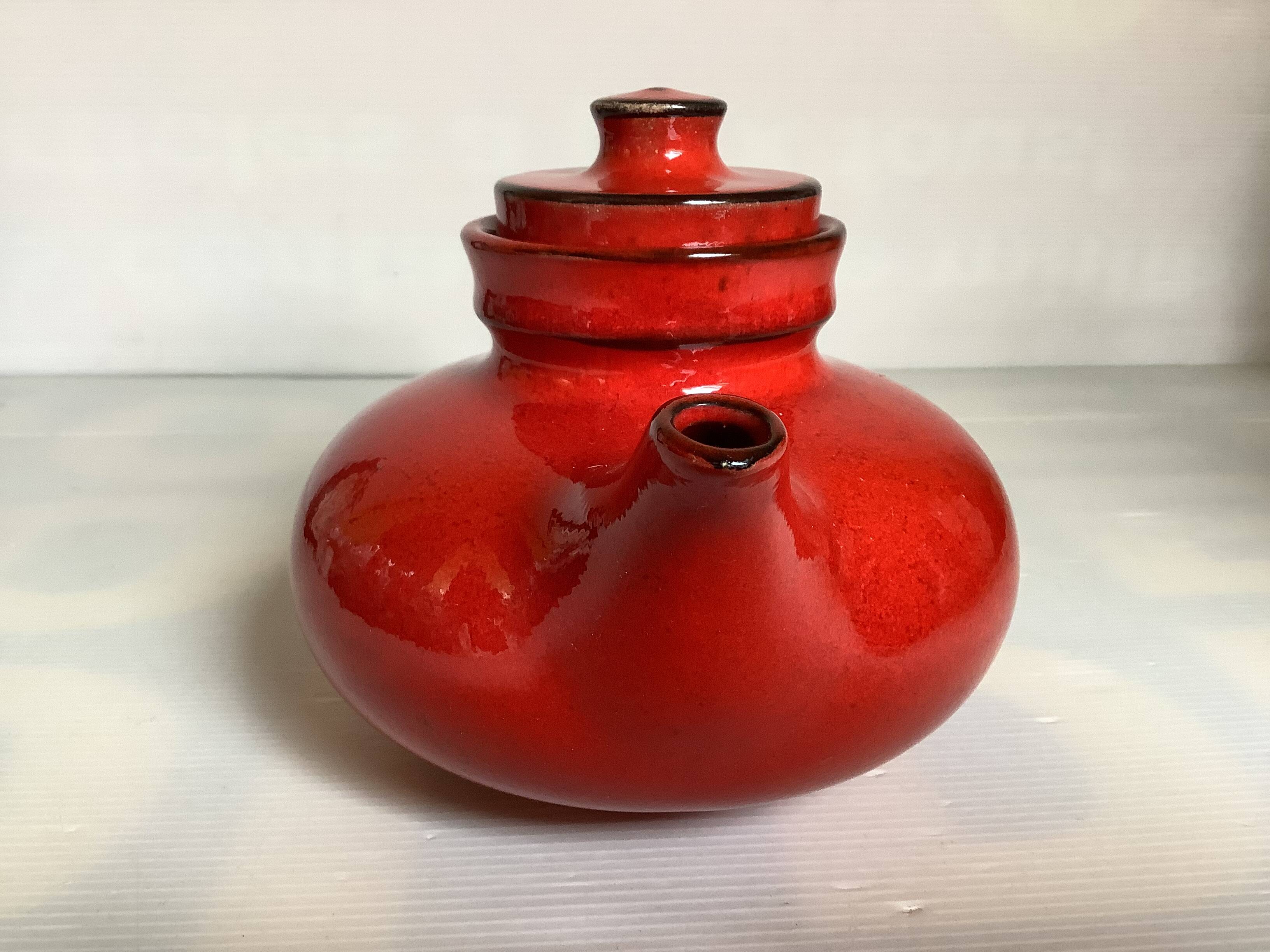 Jasba Germany red teapot