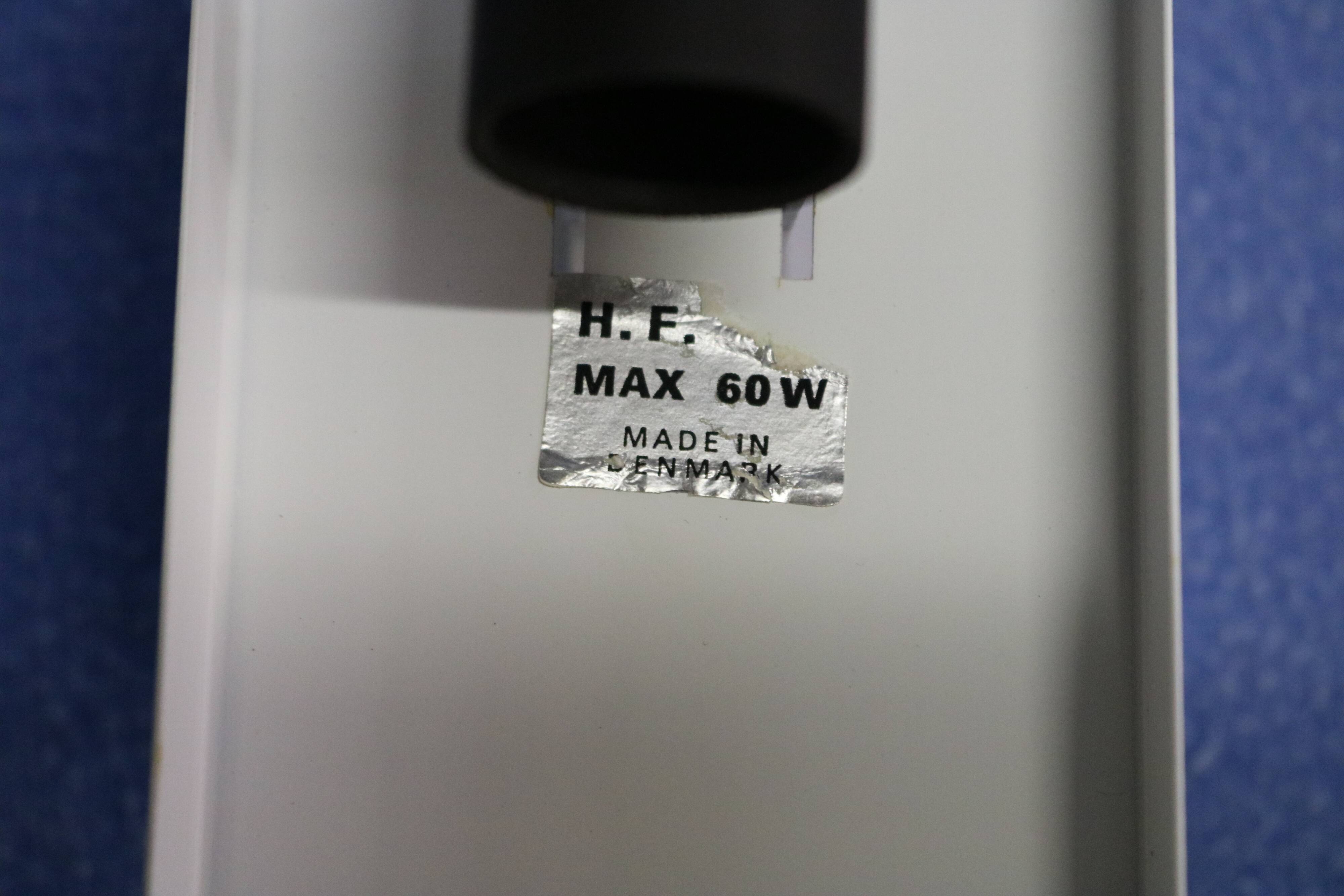 Pair of grey and white wall sconces by Preben Dahl for H. F. Belysning, 1960s