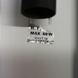 Pair of grey and white wall sconces by Preben Dahl for H. F. Belysning, 1960s