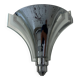 Art Deco modernist wall lamp, chrome and sandblasted glass, France 1930