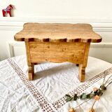 Petit banc coffre en bois vintage