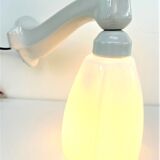 Wall lamp 1930 1940 opaline and porcelain of sarreguemines
