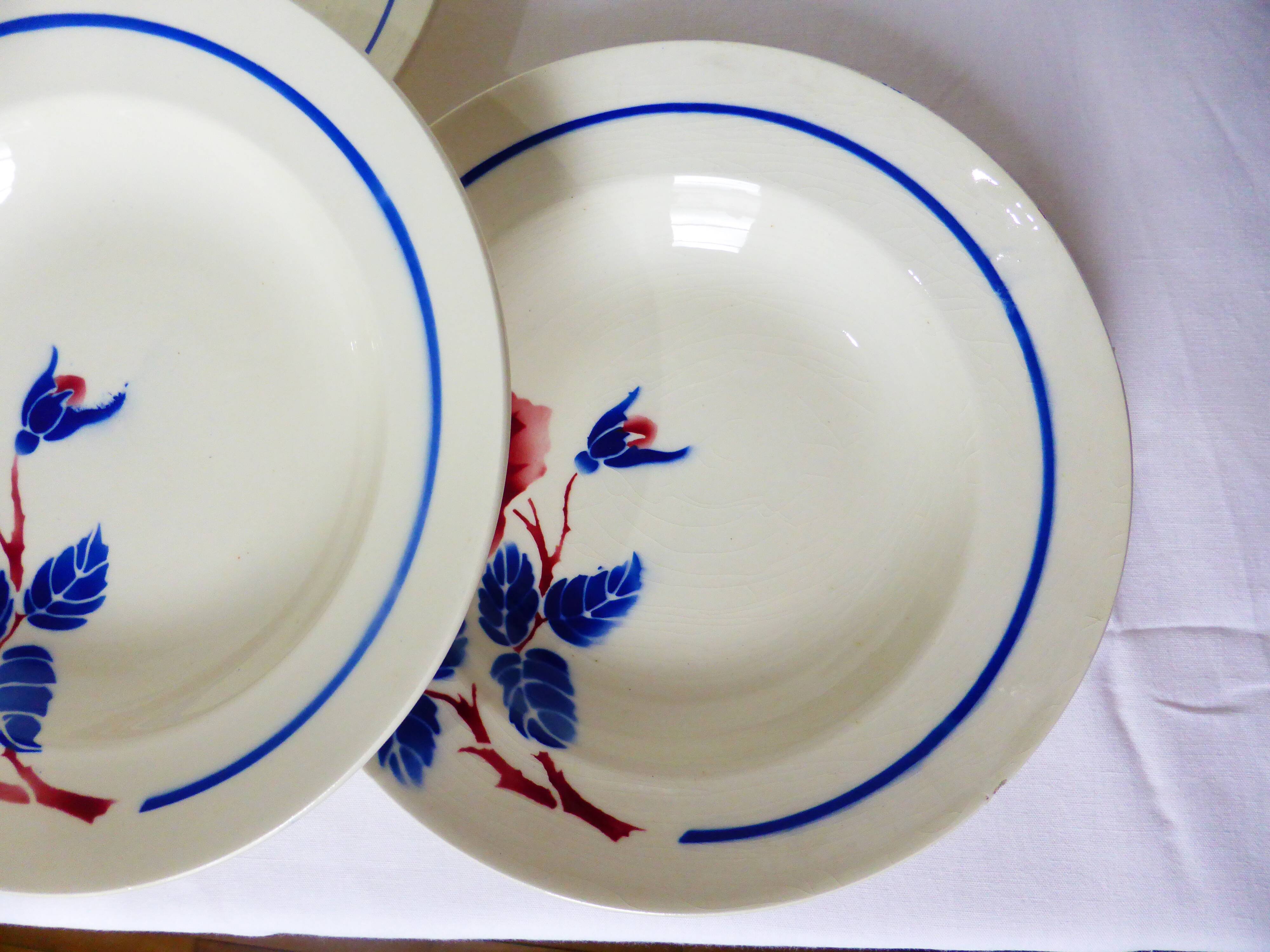 4 vintage deep plates from K&G Luneville model Chantal 220516