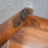 Bar stool free form Brutalism in olive tree