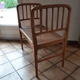 Piano bench end of empire style cane bed