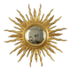 Large Wooden Sun Mirror Sunburst Butler Mirror Gold Witch Eye