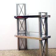 Steel console made in Italy, 1970s