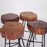 Rustic modernist bar stools