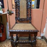 Chaise ancienne en bous tourné