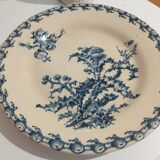 Flat plate in Gien porcelain model Chardons