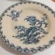 Flat plate in Gien porcelain model Chardons