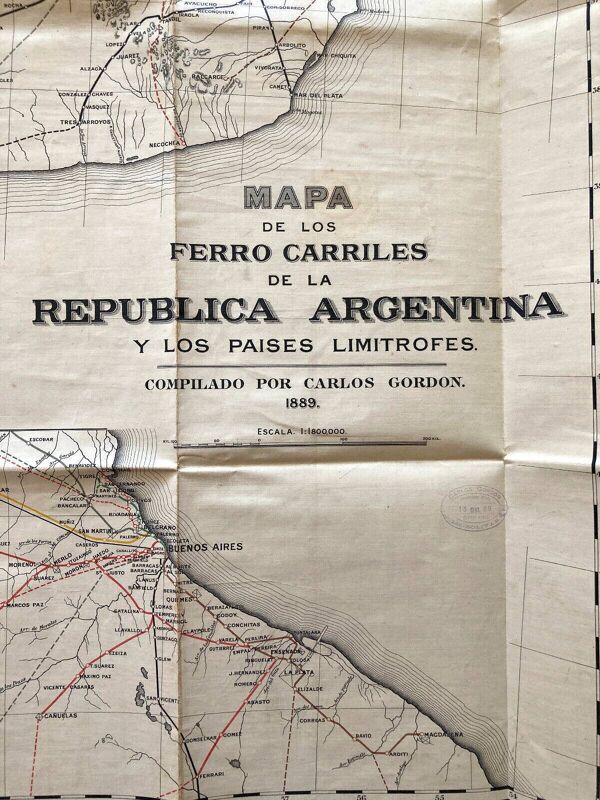 Carte Argentine XIXe