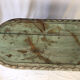 Louis XVI style console in grey/green lacquered wood