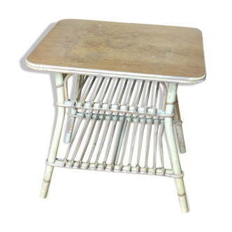 Vintage rattan table