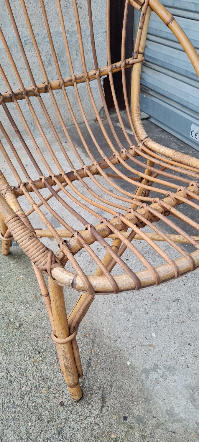 Rattan armchair 1960