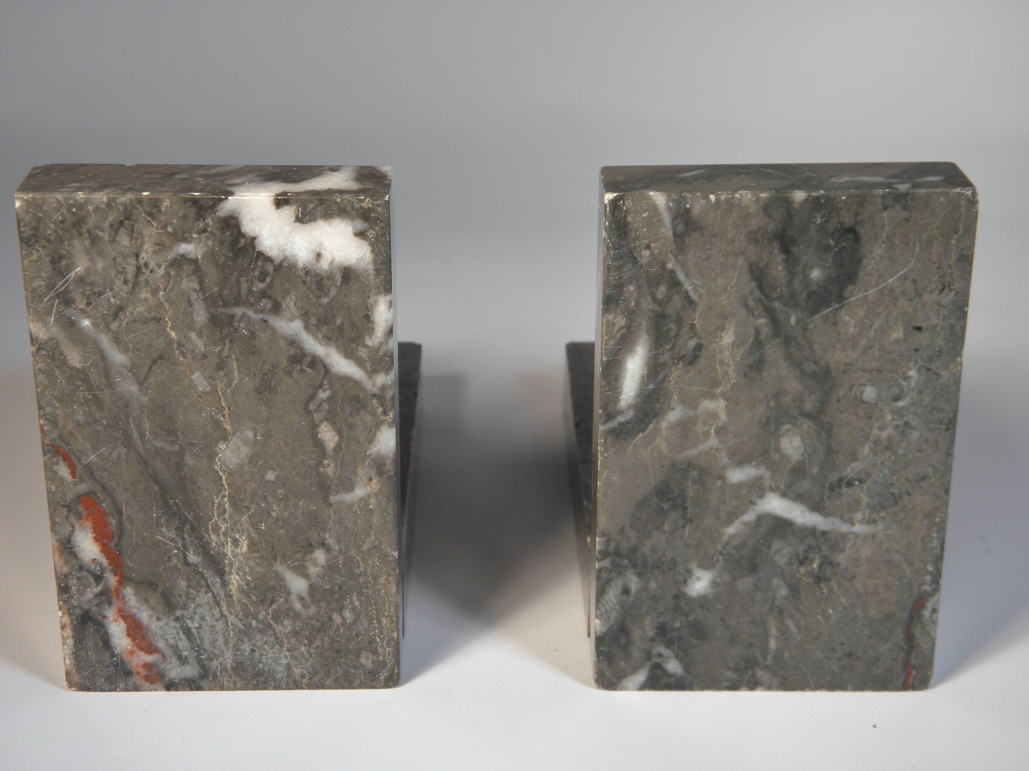 Marble and onyx bookends