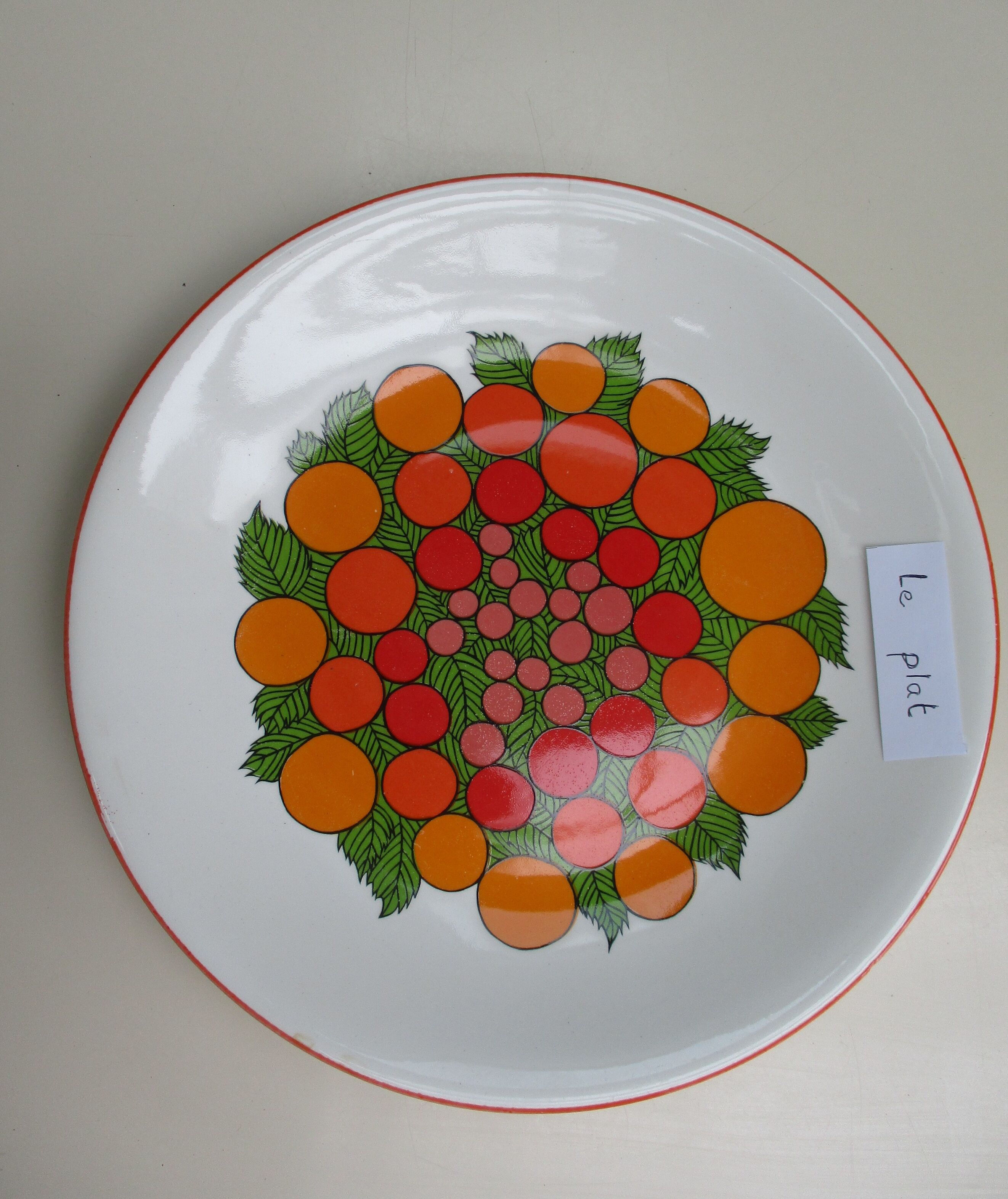 Gien ceramic "desserts" service - fruit, cake, cream