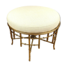Napoleon III style ottoman in gilded metal with bamboo décor