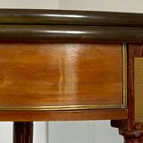 Table console demi lune en acajou