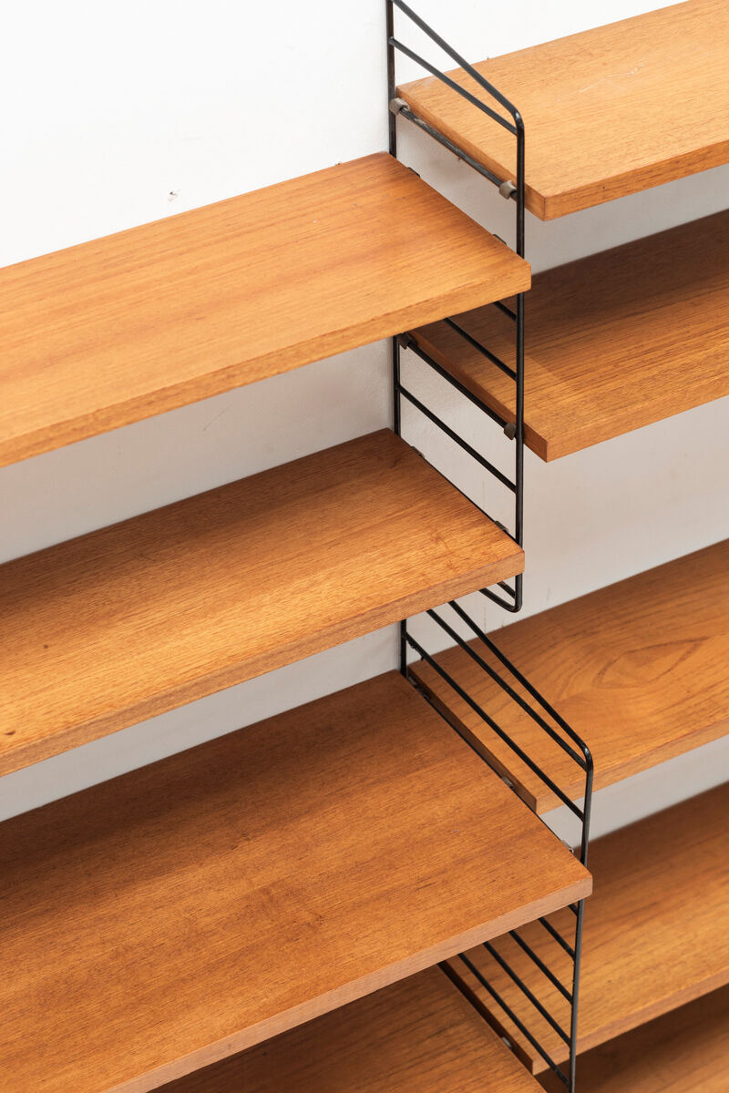 3-Piece wall unit by Nisse Strinning for String, Sweden, 1960s