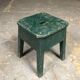 Small green painted wooden stool