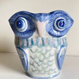 Cache-pot chouette vintage en porcelaine de Chine