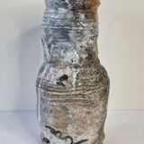 Enamelled ceramic roll vase