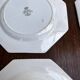 Set of 6 antique octagonal plates Longwy – Old Longwy