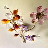 Large wall lamp flowers glass Murano 1970