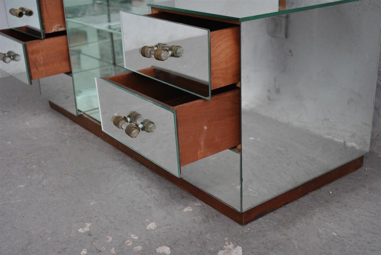 Dressing table mirror style 1940-6 drawers