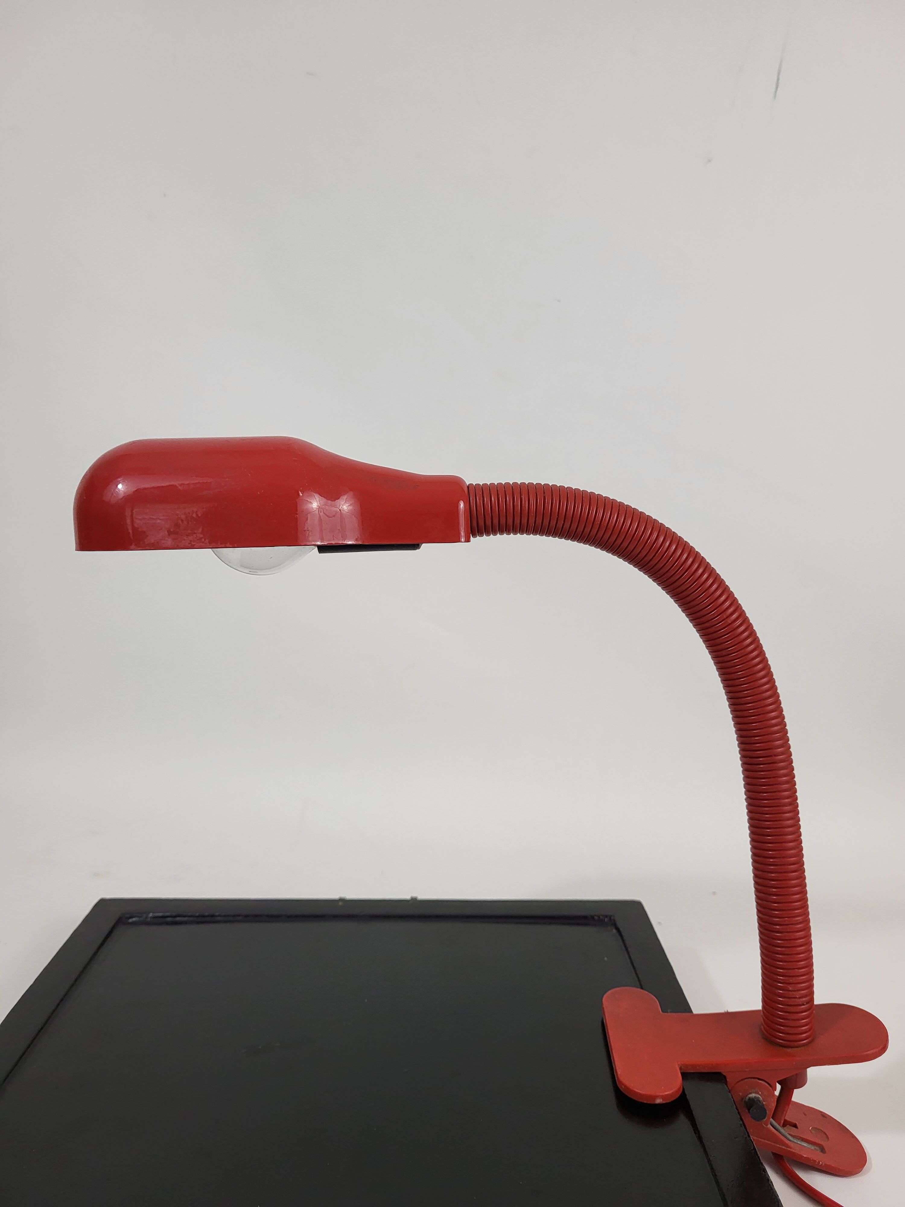 Vintage metal desk clip lamp