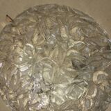 Frosted glass plafonnier, Kaiser Leuchten label, 1970s