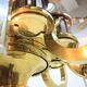 Extraordinary huge brass Art Deco chandelier, 1930s / Cubism