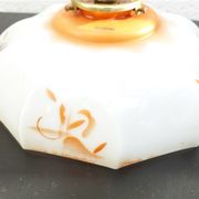 Hanging blown glass opaline glass of 1920s orange milk