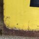 Painted metal plate 1mx1m 60s closing workshops
