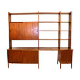 Teak "system" library, suede, 1960